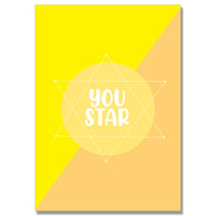 You Star Yellow 2 Tone Card